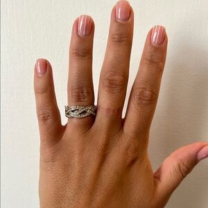 Swarovski Silver Minimalist Ring